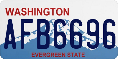 WA license plate AFB6696