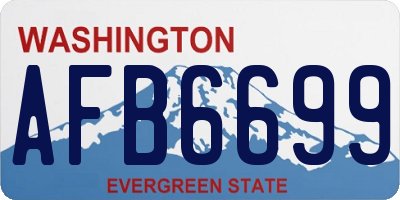 WA license plate AFB6699