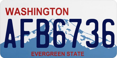 WA license plate AFB6736