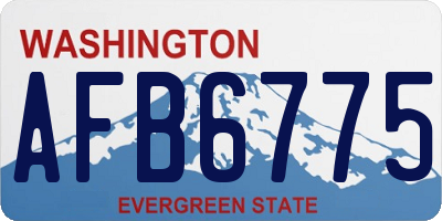 WA license plate AFB6775