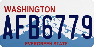 WA license plate AFB6779