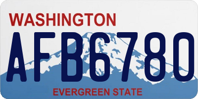WA license plate AFB6780