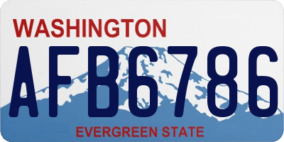 WA license plate AFB6786