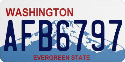 WA license plate AFB6797