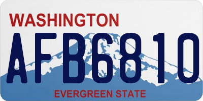 WA license plate AFB6810