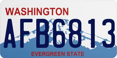 WA license plate AFB6813