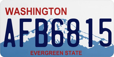 WA license plate AFB6815