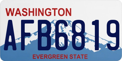 WA license plate AFB6819