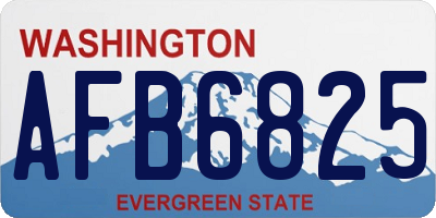 WA license plate AFB6825