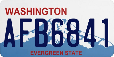 WA license plate AFB6841