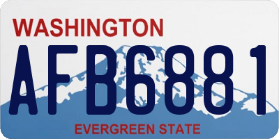 WA license plate AFB6881