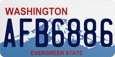 WA license plate AFB6886