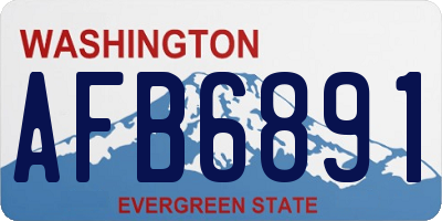 WA license plate AFB6891