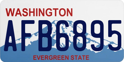 WA license plate AFB6895