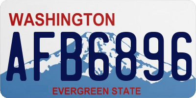 WA license plate AFB6896