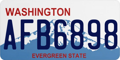 WA license plate AFB6898