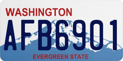 WA license plate AFB6901