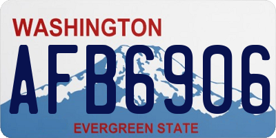 WA license plate AFB6906