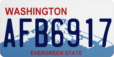 WA license plate AFB6917