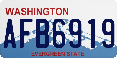WA license plate AFB6919