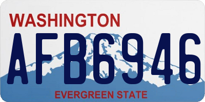 WA license plate AFB6946