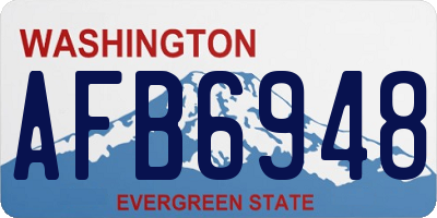 WA license plate AFB6948