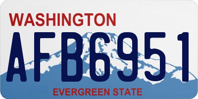 WA license plate AFB6951