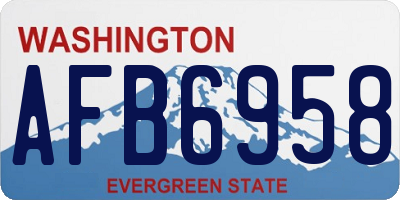 WA license plate AFB6958