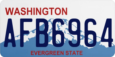 WA license plate AFB6964