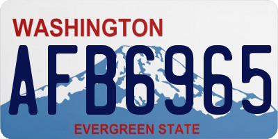 WA license plate AFB6965