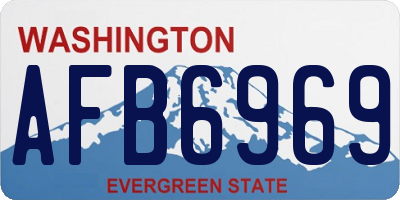WA license plate AFB6969