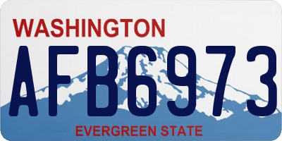 WA license plate AFB6973