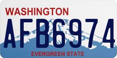 WA license plate AFB6974