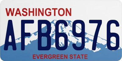 WA license plate AFB6976