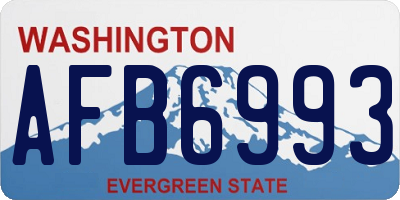WA license plate AFB6993