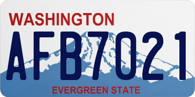 WA license plate AFB7021