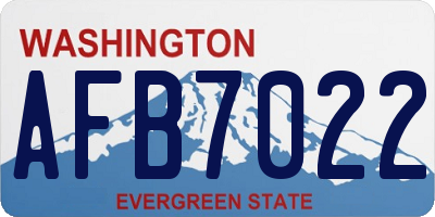 WA license plate AFB7022