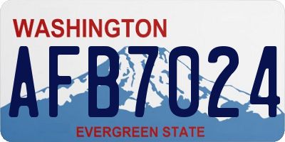 WA license plate AFB7024