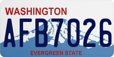 WA license plate AFB7026