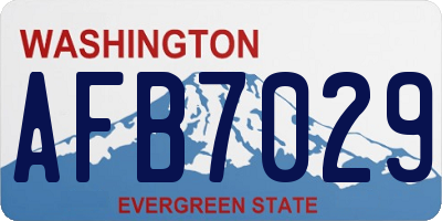 WA license plate AFB7029