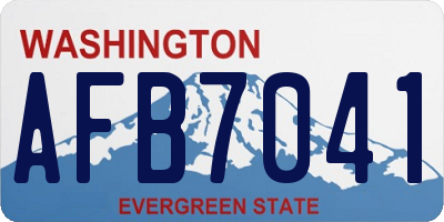 WA license plate AFB7041