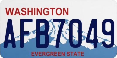 WA license plate AFB7049
