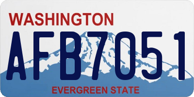 WA license plate AFB7051