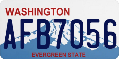 WA license plate AFB7056