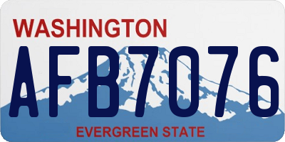 WA license plate AFB7076