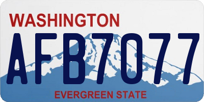 WA license plate AFB7077