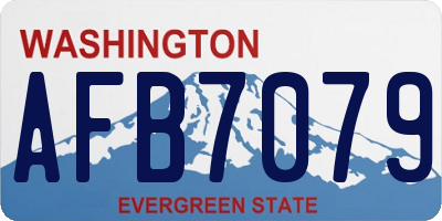 WA license plate AFB7079