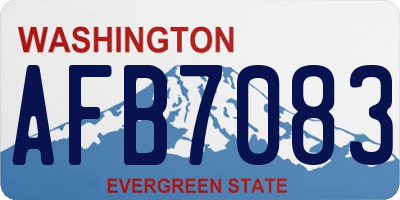 WA license plate AFB7083