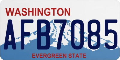 WA license plate AFB7085