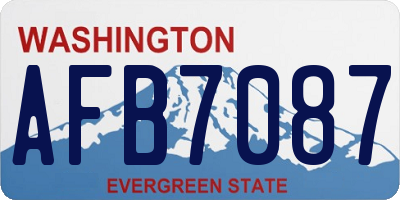 WA license plate AFB7087